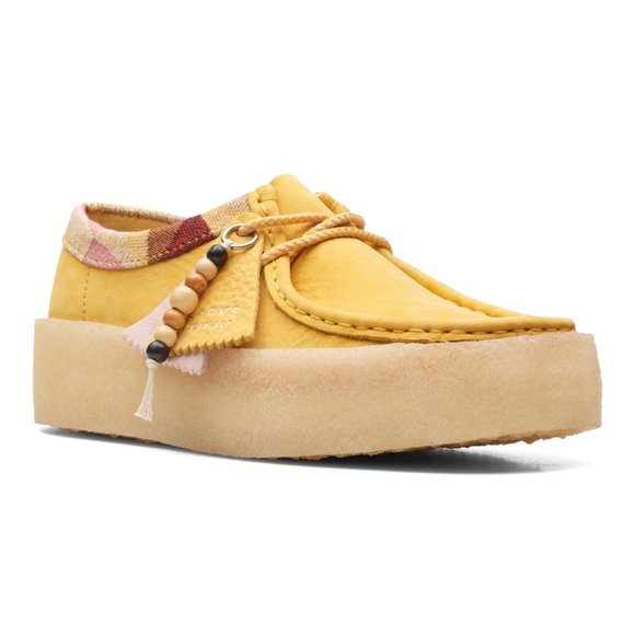 Clarks Shoes - Clarks Yellow-Nubuck Wallabee Cup Moccasin - Women 7.5